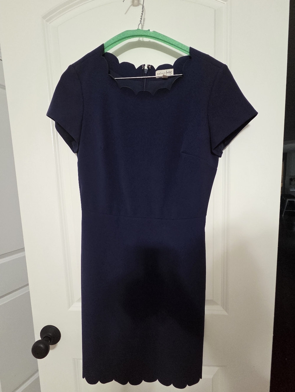 Navy Scallop Dress